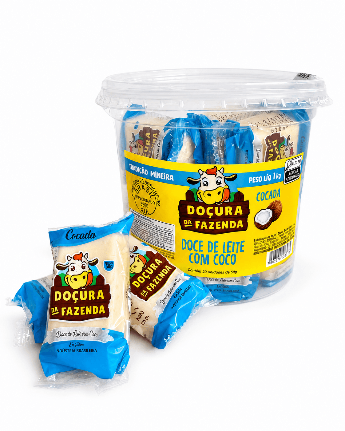 Cocada - Doce de Leite com Coco - Pote 20 un. de 50g