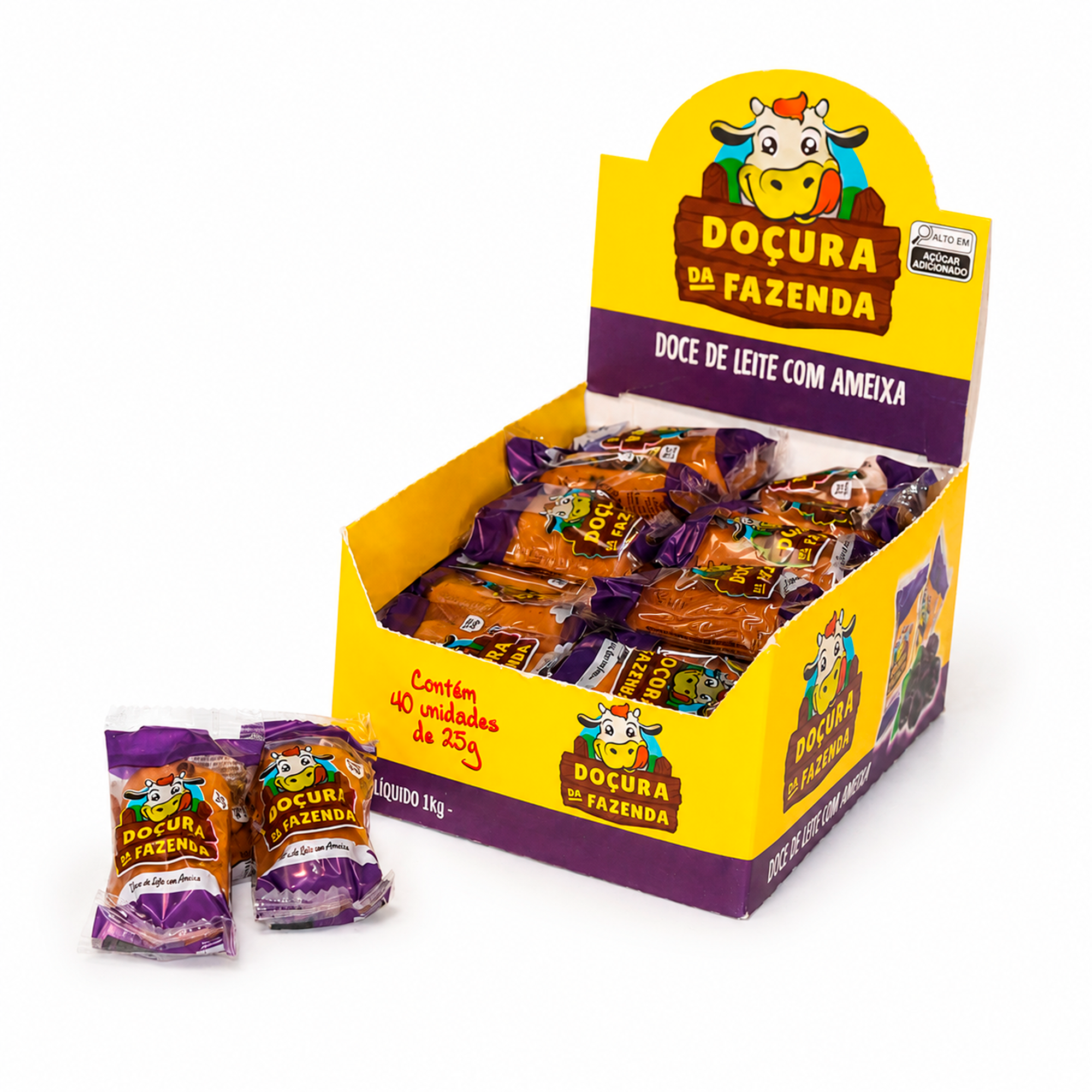 Display de Doce de Leite com Ameixa - 40 unidades de 25g