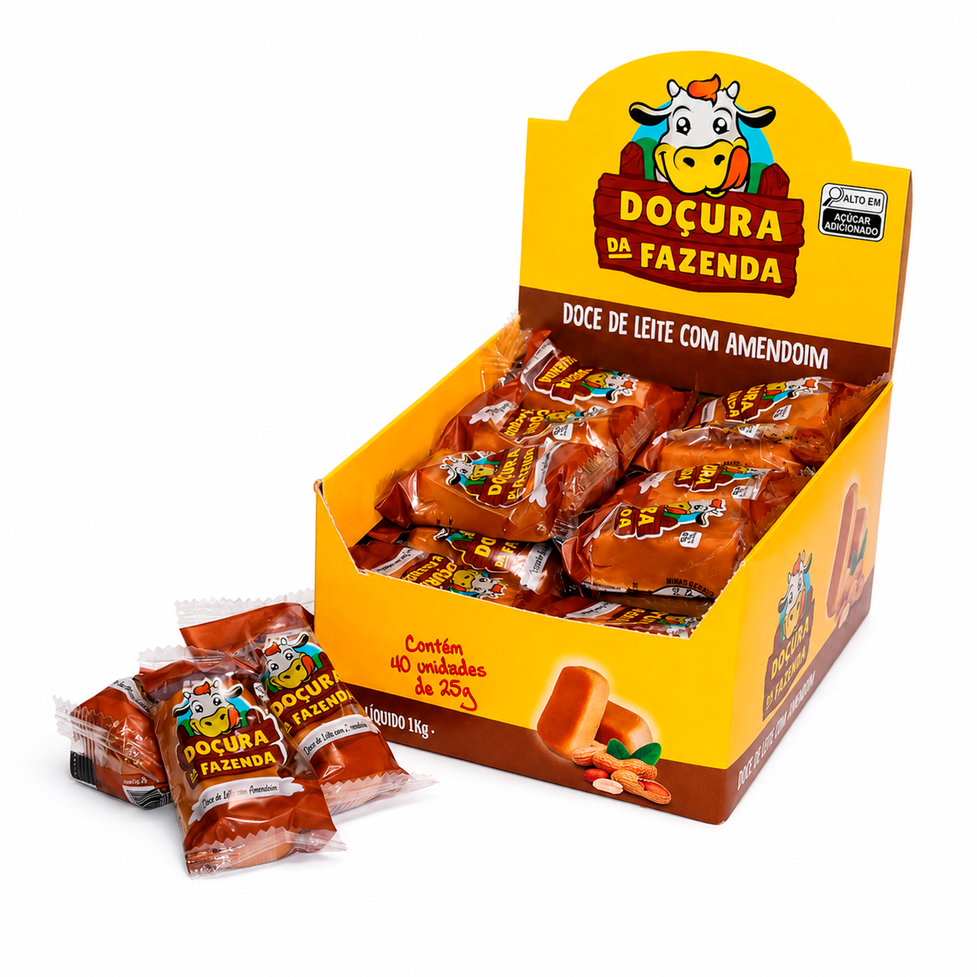 Display de Doce de Leite com Amendoim - 40 unidades de 25g