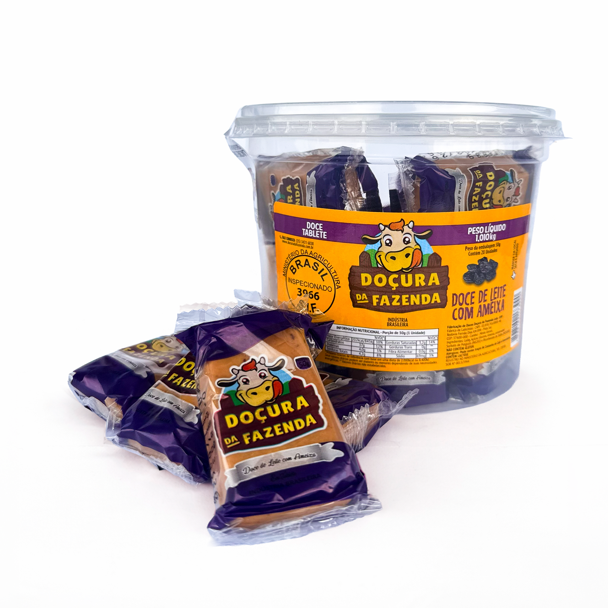 Doce de Leite com Ameixa - Pote 20 un. de 50g