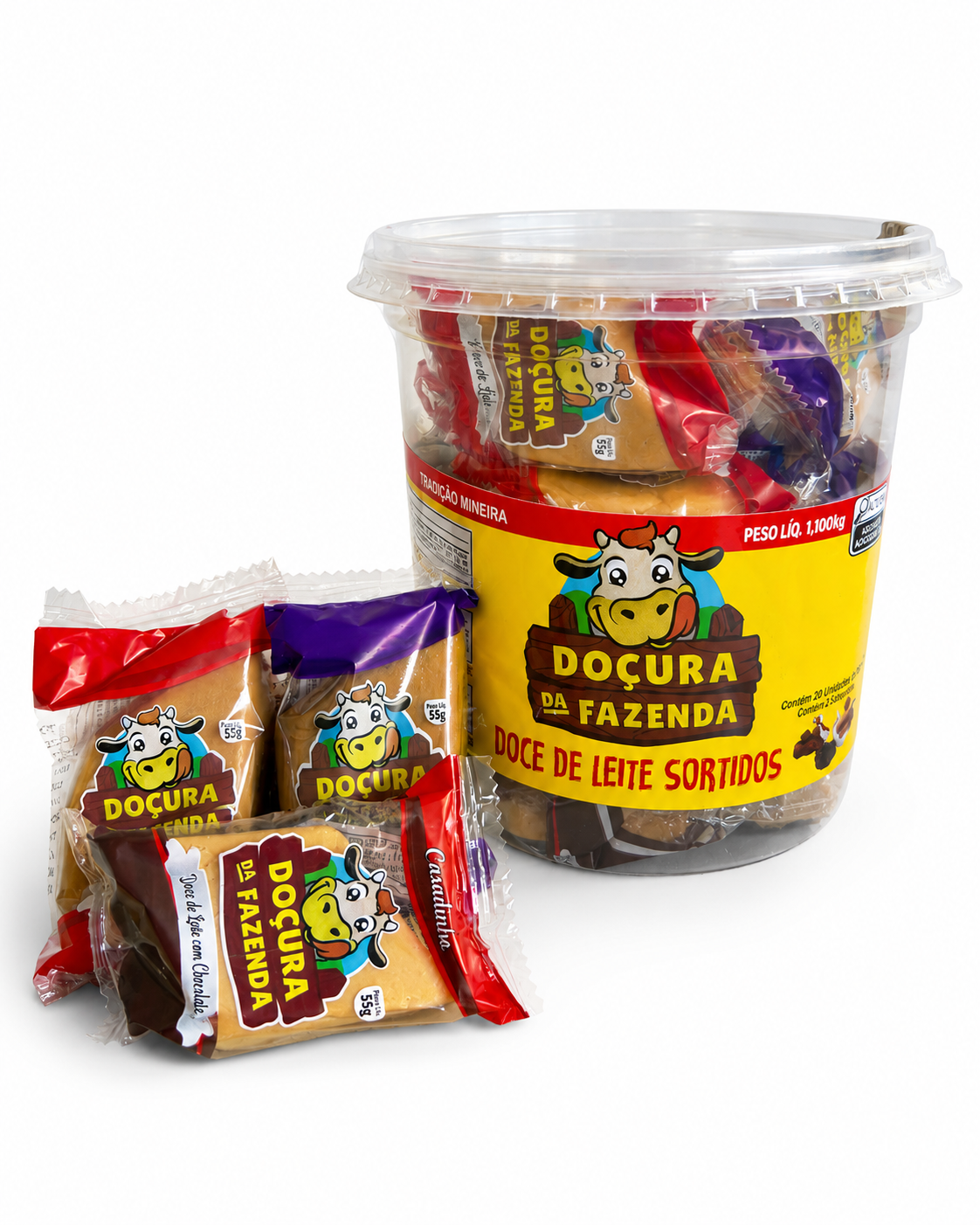 Doce de Leite Sortido - Pote 20 un. de 55g (losango)